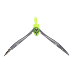 Циркуль с защитным колпачком, пластиковый футляр, 3 цвета микс