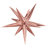 Шар фольгированный Звезда 3D 104 см (Розовое Золото)