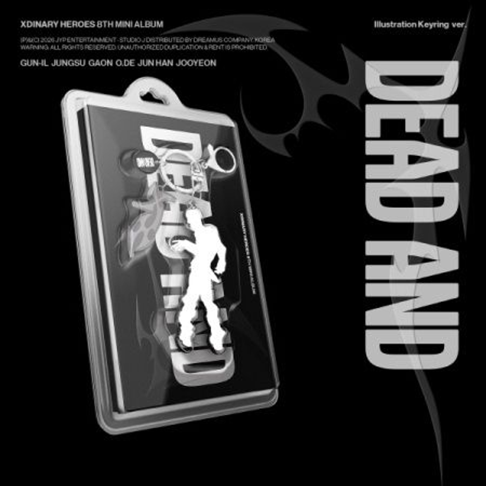 Альбом Xdinary Heroes - DEAD AND 8th Mini Album ILLUSTRATION KEYRING RANDOM Version