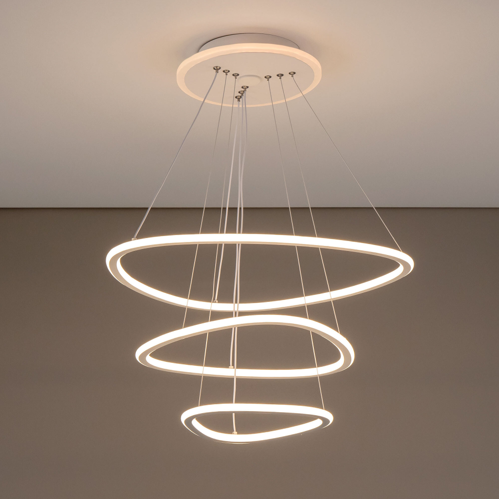 Citilux Неон Смарт CL731A330E RGB Умная подвесная люстра Белая