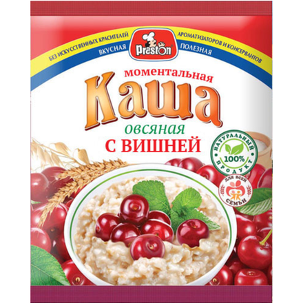 Каша Preston Моментальная овсяная с вишней 160 гр