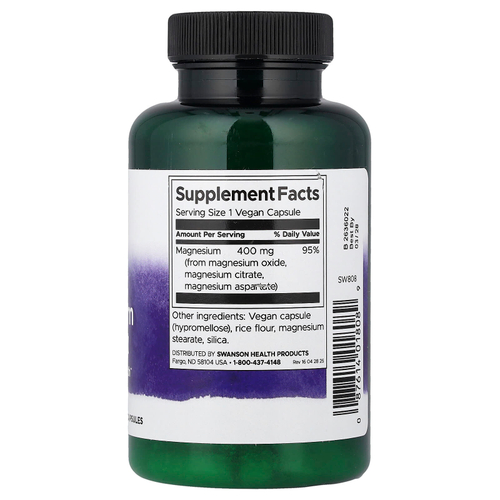 Swanson, Комплекс тройного магния, 400 мг, 100 капсул