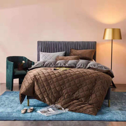 Постельное белье ЕВРО Велюр Шоколад