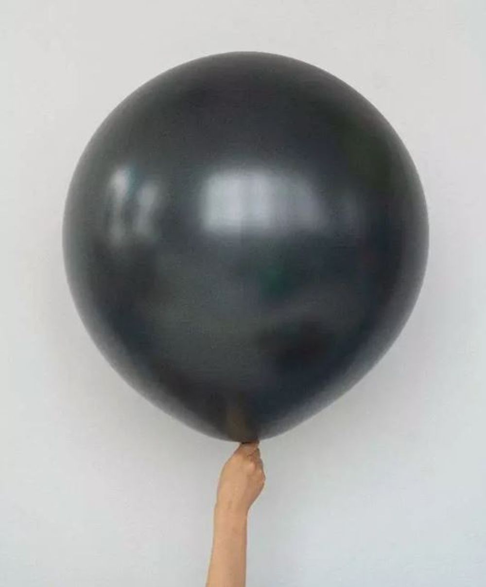 S шар гигант 24"/60 см металл графит (БГ-90)  Изображение2