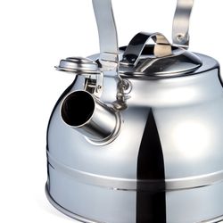 ЧАЙНИК AGNESS СО СВИСТКОМ 2,7Л, ТЕРМОАККУМУЛИРУЮЩЕЕ ДНО, 304 СТАЛЬ, ИНДУКЦИЯ