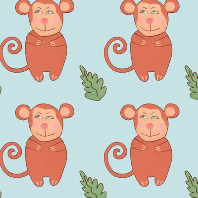 Buy baby fabric Cunning monkeys