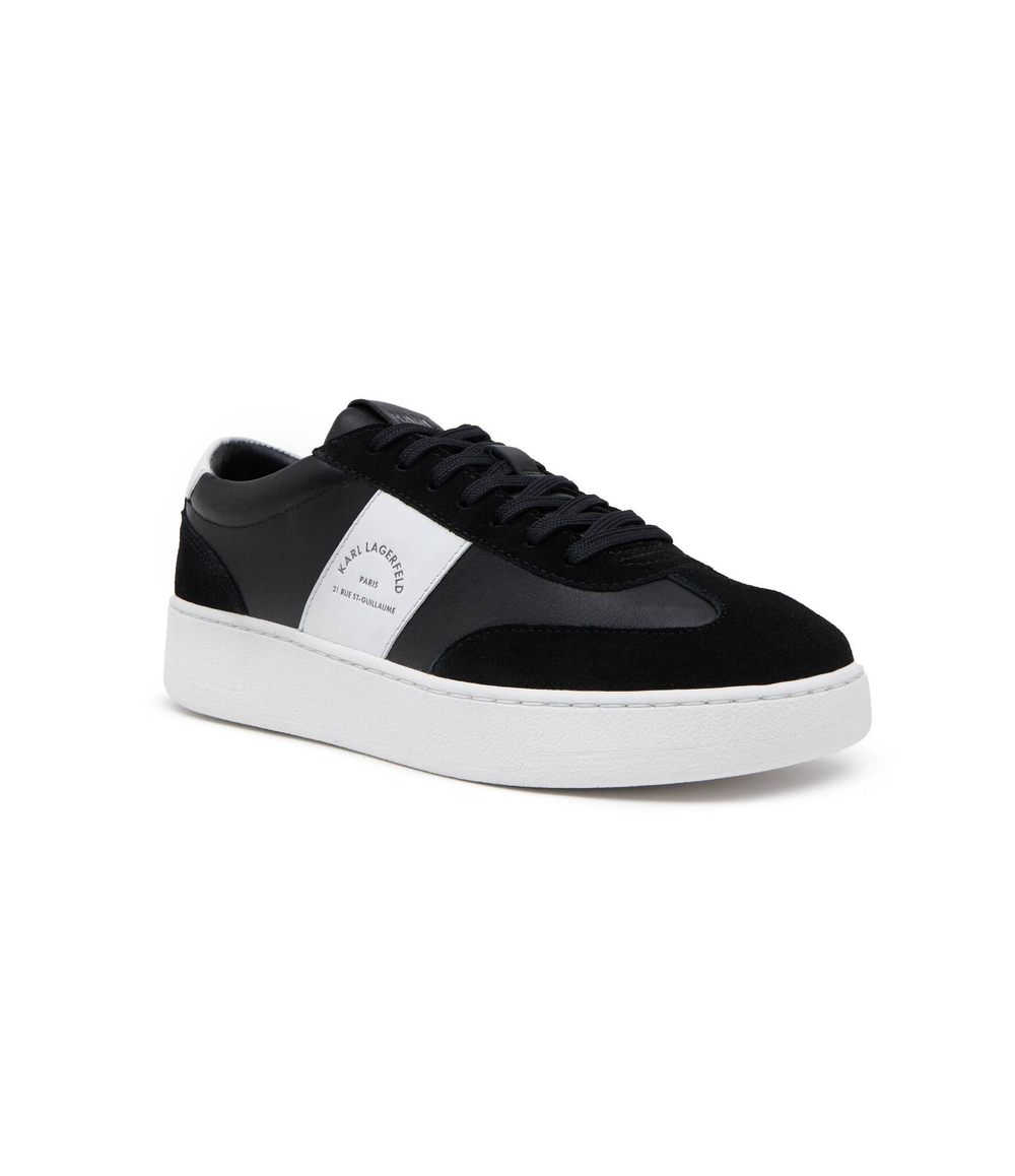 Кожаные кроссовки kourt iii maison band lo lace Karl Lagerfeld - черный(KL51524)
