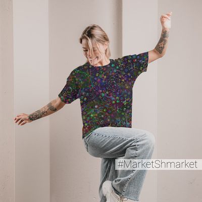 Футболка женская оверсайз с принтом 