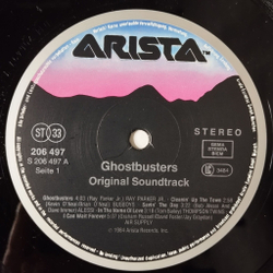 Винтажная виниловая пластинка LP Ghostbusters Soundtrack Охотники За Привидениями (Germany 1984)