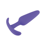 Фиолетовая анальная пробка с ограничителем - 9,5 см. (Цвет: фиолетовый)