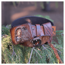 Кожаный ремень «Лев»