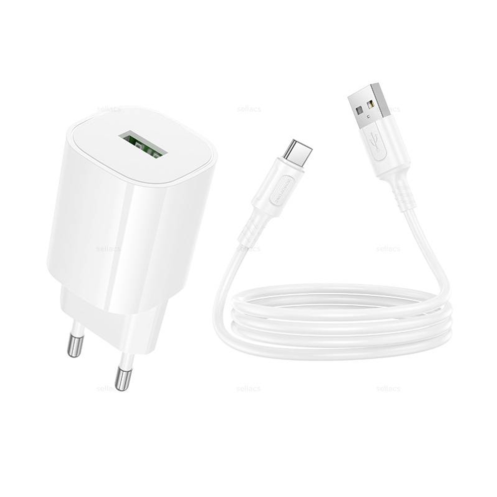 Зарядное устройство на Type-C QC3.0 Borofone BA102A (white)