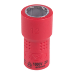 KING TONY (2335VE12M) Головка торцевая диэлектрическая шестигранная 1/4", 12 мм