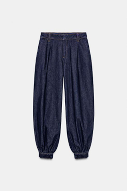 ZARA ДЖИНСЫ-БАГГИ, СИНИЙ