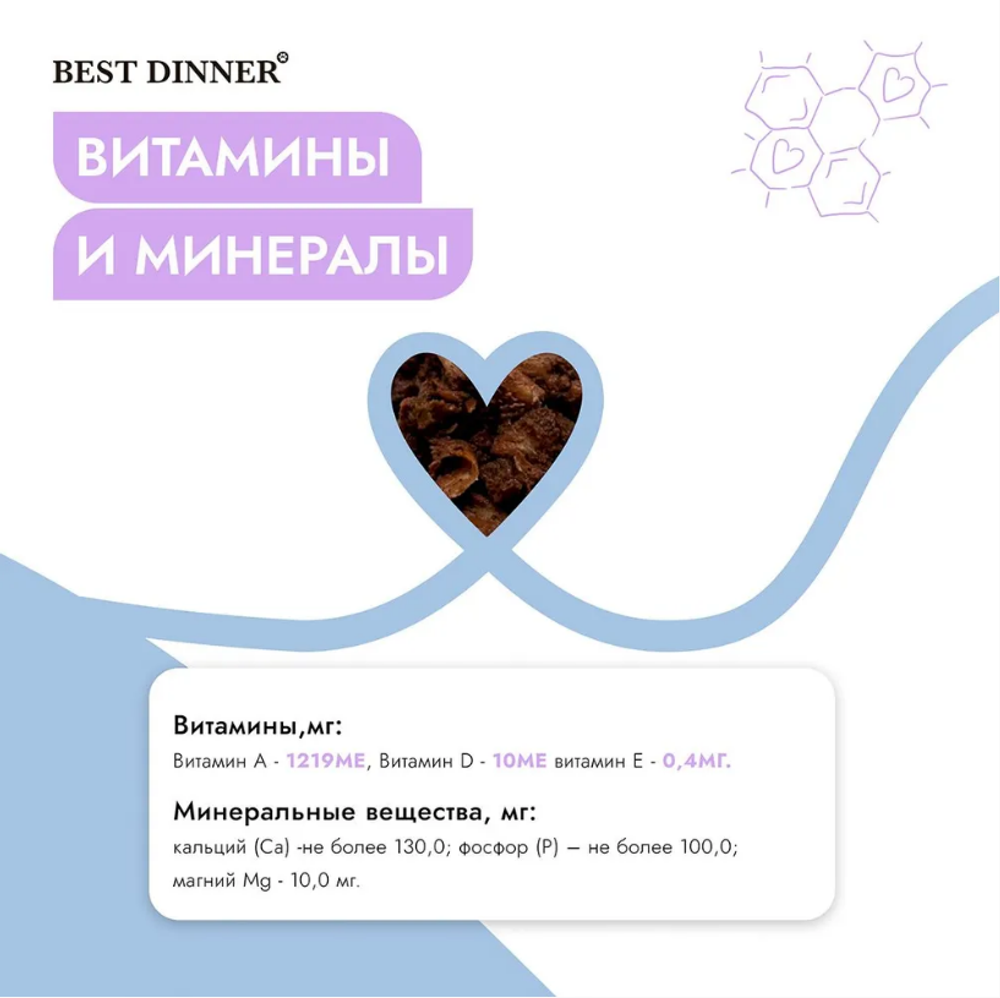 Влажный корм консервы для кошек Best Dinner Vet Profi Urinary Exclusive 0,1кг утка с клюквой (при мочекаменной болезни). 12 упаковок