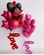 Гирлянда буквы курсив "Love" Красный 25'' / 64 см (воздух)