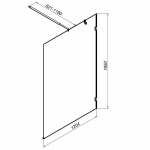 Душевое ограждение AM.PM X-Joy W94WI 120 W94WI-120-F1-MTE стекло прозрачное/профиль хром