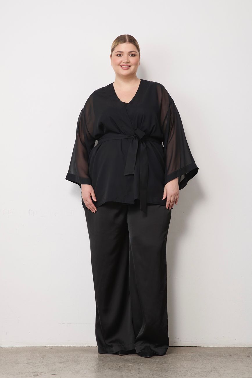 Накидка из шифона, черный