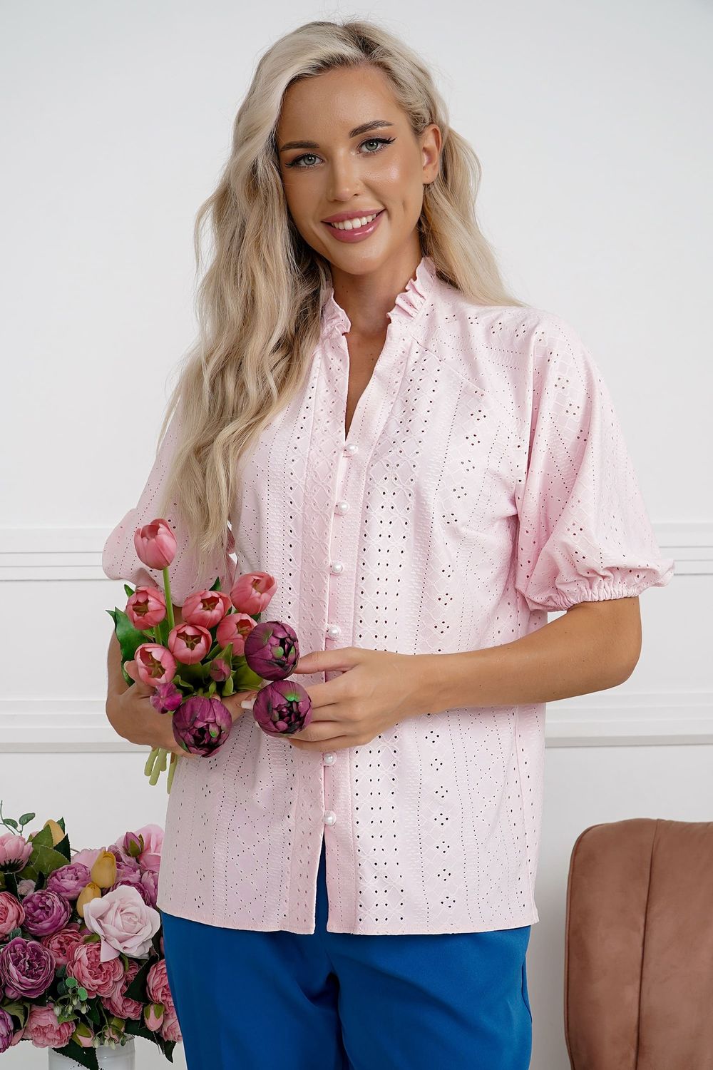 Блуза Люция (розовый пломбир) Б14181-45М LT Collection