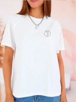 Футболка больших размеров с принтом лицо