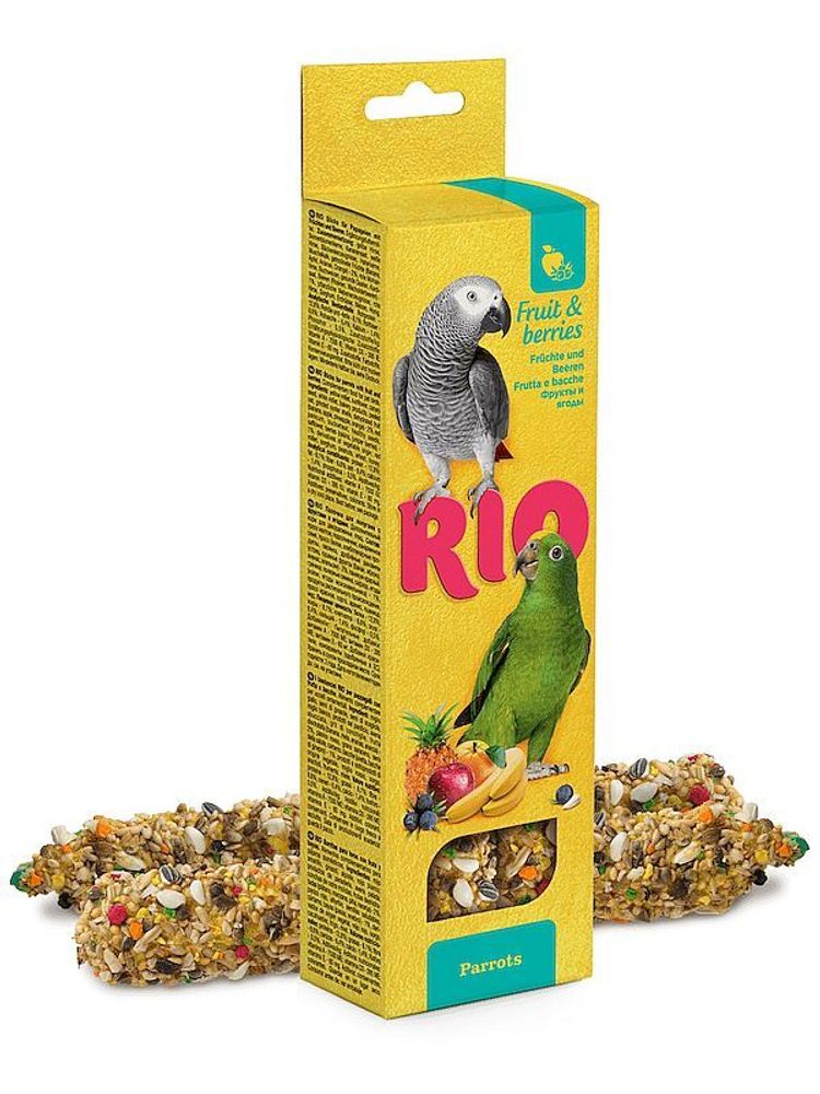 Рио: палочки 75гр*2шт д/попугаев с фруктами и ягодами