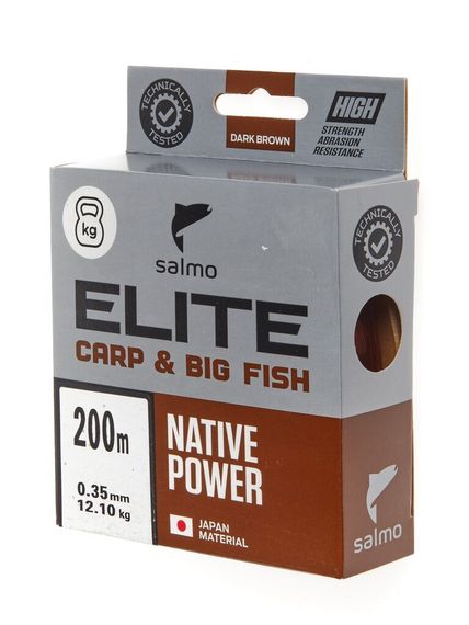 Леска монофильная Salmo Elite CARP &amp; BIG FISH 200 м, 0,35 мм
