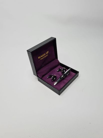 Зажим для галстука и запонки №8