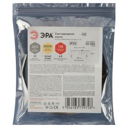 Светодиодная лента ЭРА LS2835 -60LED-IP20-WW-eco-5m
