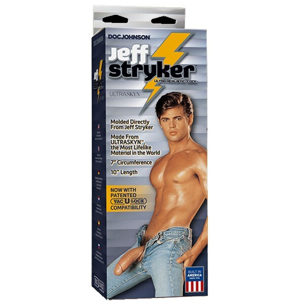 Фаллоимитатор реалистик Jeff Stryker с мошонкой на присоске Ultra Skin Jeff Stryker ULTRASKYN™ 10 Realistic Cock w/ Removable Vac-U-Lock™ Suction Cup