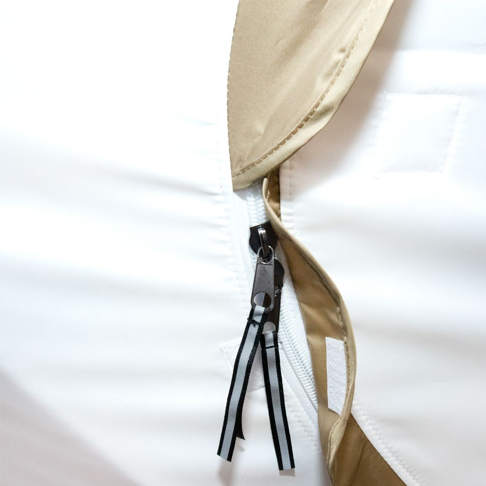 Палатка зимняя куб СЛЕДОПЫТ &quot;Premium Long&quot; 2,35х2,0 м, S по полу 4,7 кв.м, 3 слоя, цв. оливковый/бел