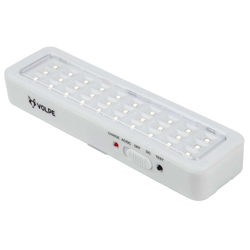ULR-Q401 2W-DW WHITE S01 Светильник светодиодный аварийного освещения ВЫХОД. Дневной свет 6500K. Встроенный аккумулятор AC-DС. Корпус белый. ТМ Volpe.