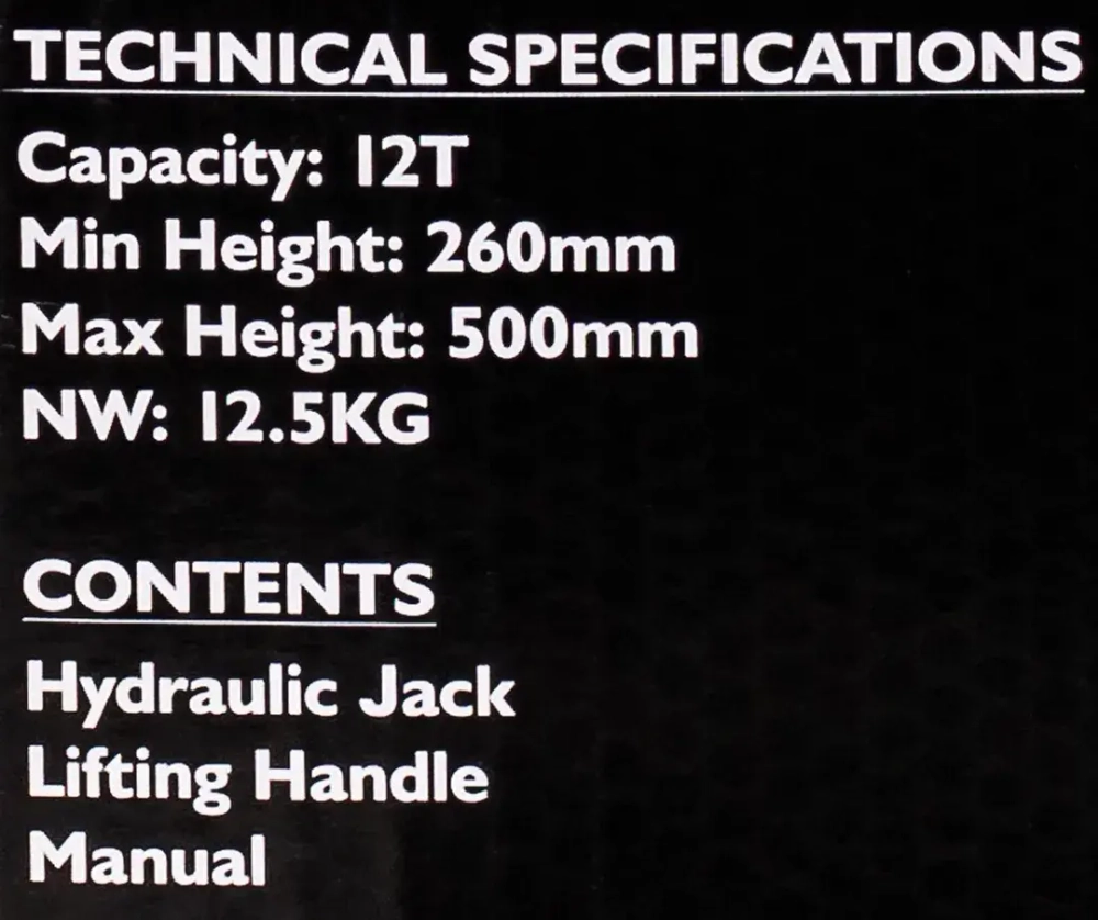 Домкрат пневмогидравлический, 12т JCB JCB-TQ12007