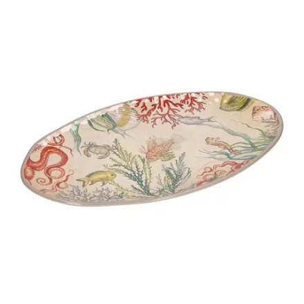 Rose&Tulipani Овальное блюдо Sea Life 52x30 см из меламина