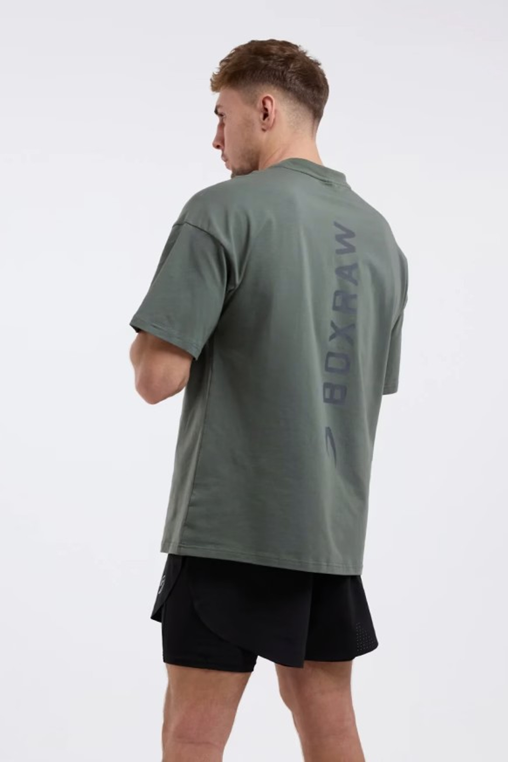 Футболка BOXRAW Lineal Oversized зеленая