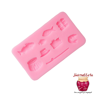 Молд силиконовый "Рыбалка", 9,7*5,7*0,9 см