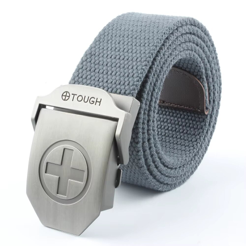 Ремень с металич. пряжкой крест - Серый