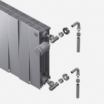Набор термостатический для радиатора осевой ROYAL THERMO Design Pro 15 мм М30х1,5 Хром