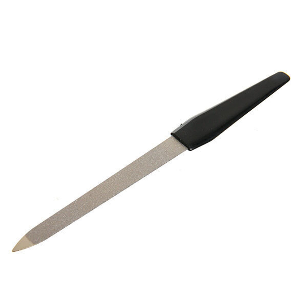 Пилка для ногтей металлическая на блистере «Ultramarine», цвет ручки черный, цвет пилки серебро,15см