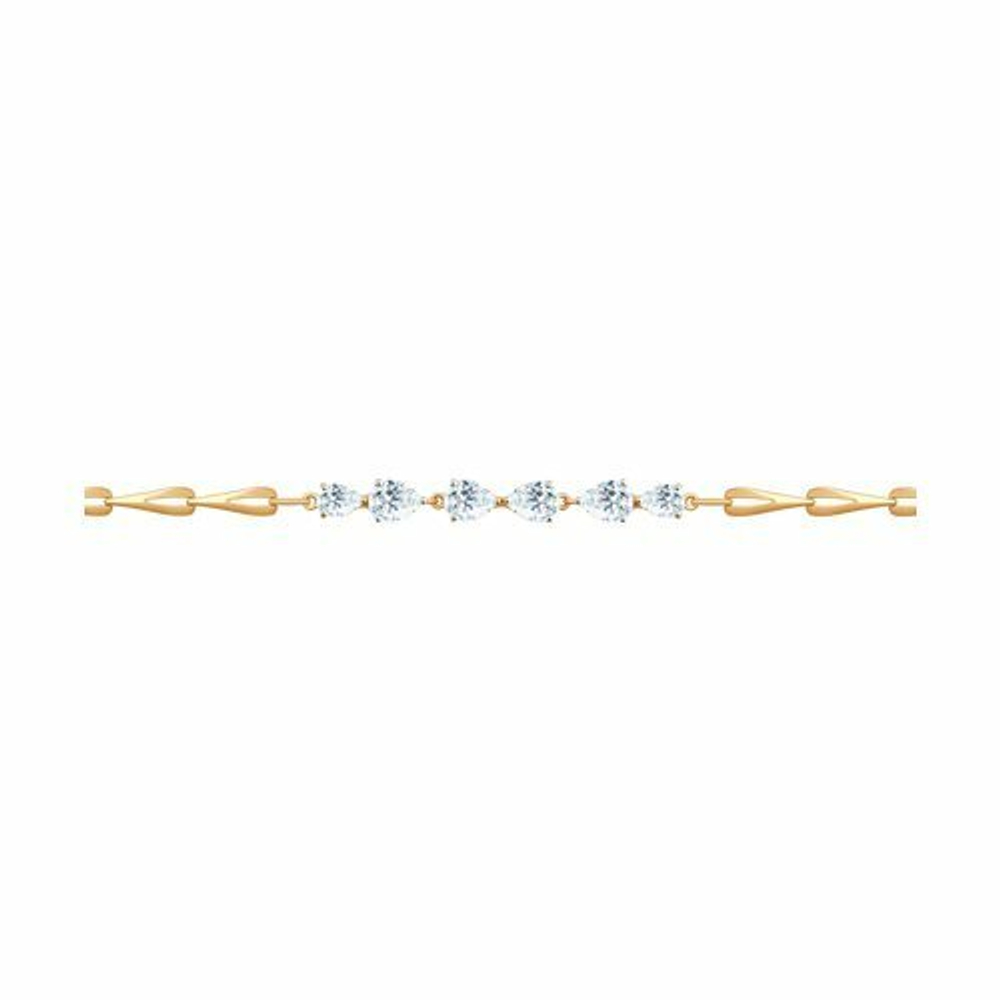 Браслет из золота со Swarovski Zirconia