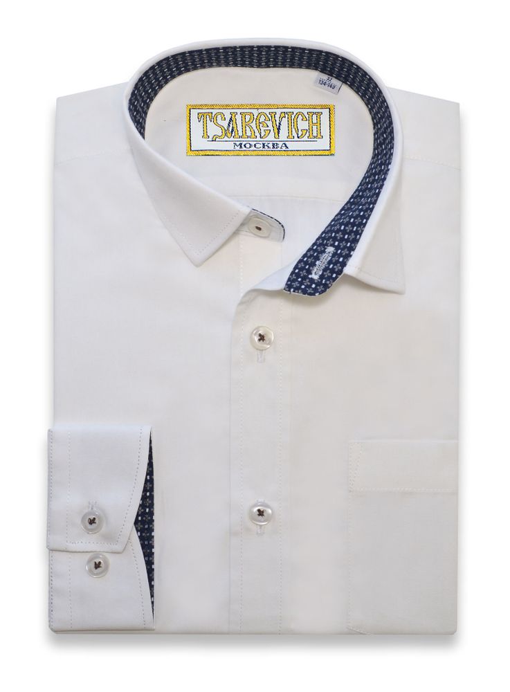 Белая нарядная рубашка TSAREVICH для мальчика