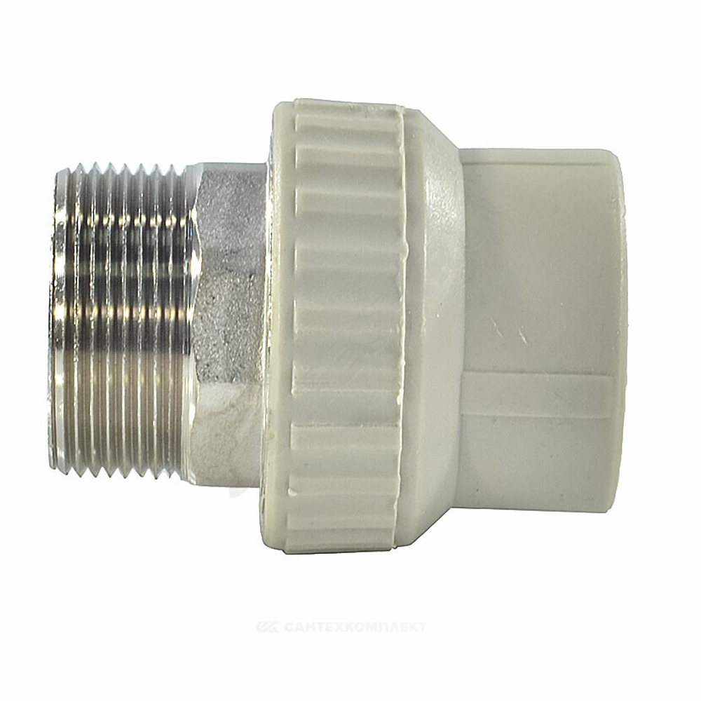 Муфта PP-R комбинированная серая Дн 40х1 1/2" НР под ключ VALFEX 10135240Г