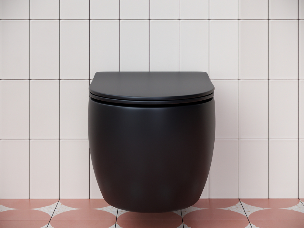 Комплект подвесной безободковый унитаз Ceramica Nova Play CN3001MB черный матовый с сиденьем микролифт + инсталляция Geberit Duofix Sigma Plattenbau 111.362.00.5