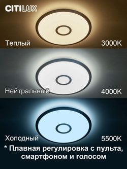 Citilux Старлайт Смарт CL703A31G Умная люстра Матовый Хром