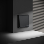 Выключатель встраиваемый VOLTUM S70 одноклавишный 10А, (графит)