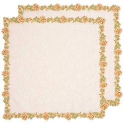 НАБОР САЛФЕТОК ИЗ 2-Х ШТ "НЕГА",40Х40СМ, 100% ПЭ, С КРУЖЕВОМ