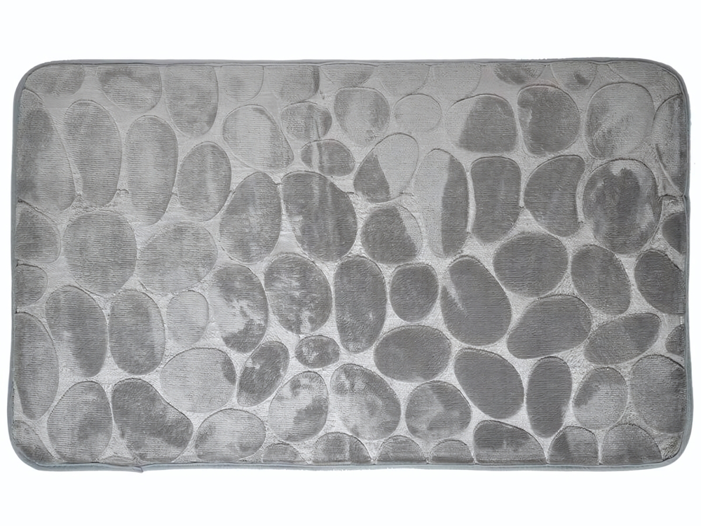 Коврик для ванной Камни 50*80см (cерый)