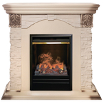 Каминокомплект Real Flame Dublin Lux WT с очагом 3D Olympic