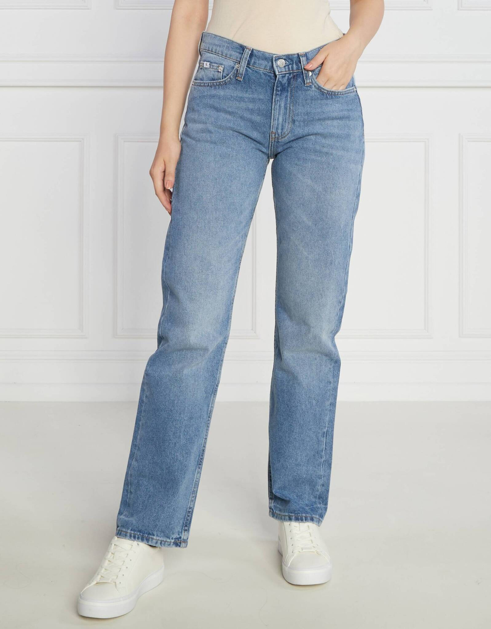 Джинсы LOW RISE STRAIGHT CALVIN KLEIN JEANS - голубой(J20J221222)