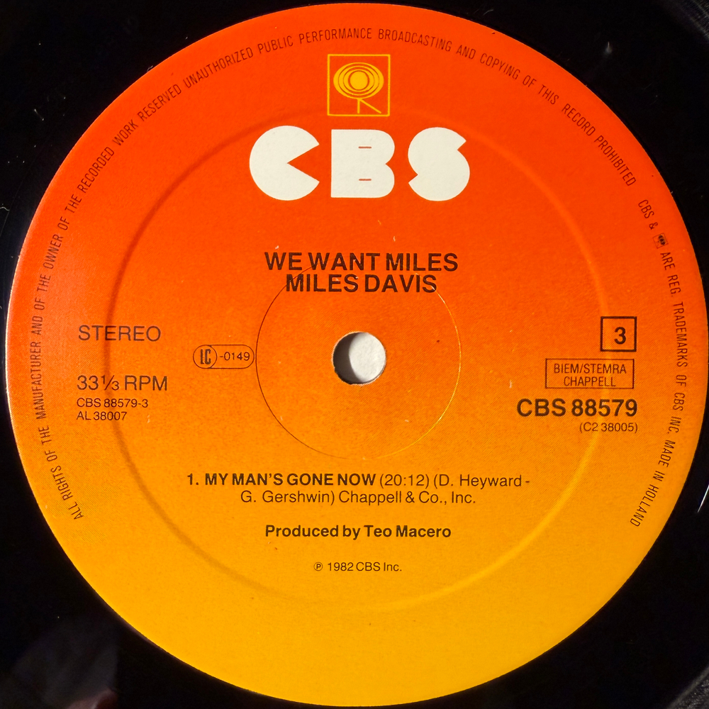 Miles Davis ‎– We Want Miles 2LP (Голландия 1982г.)