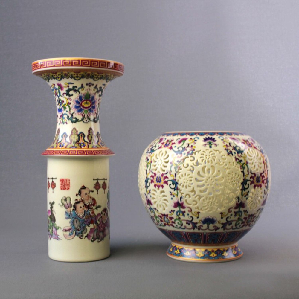 Китайские вазы 2 шт